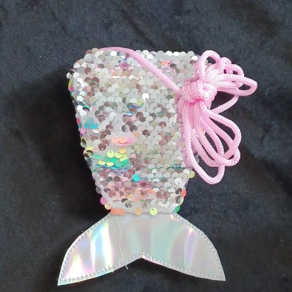 ⭐️3 For $10⭐️Mermaid tail sequined purse RAINBOW/SILVER/PINK - Picture 3 of 3